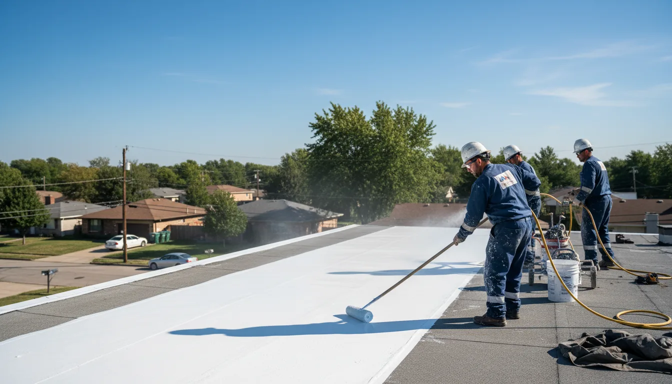 Commercial roof coating in Dunlap, IL near me